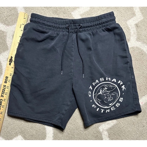 Gymshark Legacy Shorts Men's Small Black Fleece Lined Drawstring Waist Athletic - Picture 1 of 6